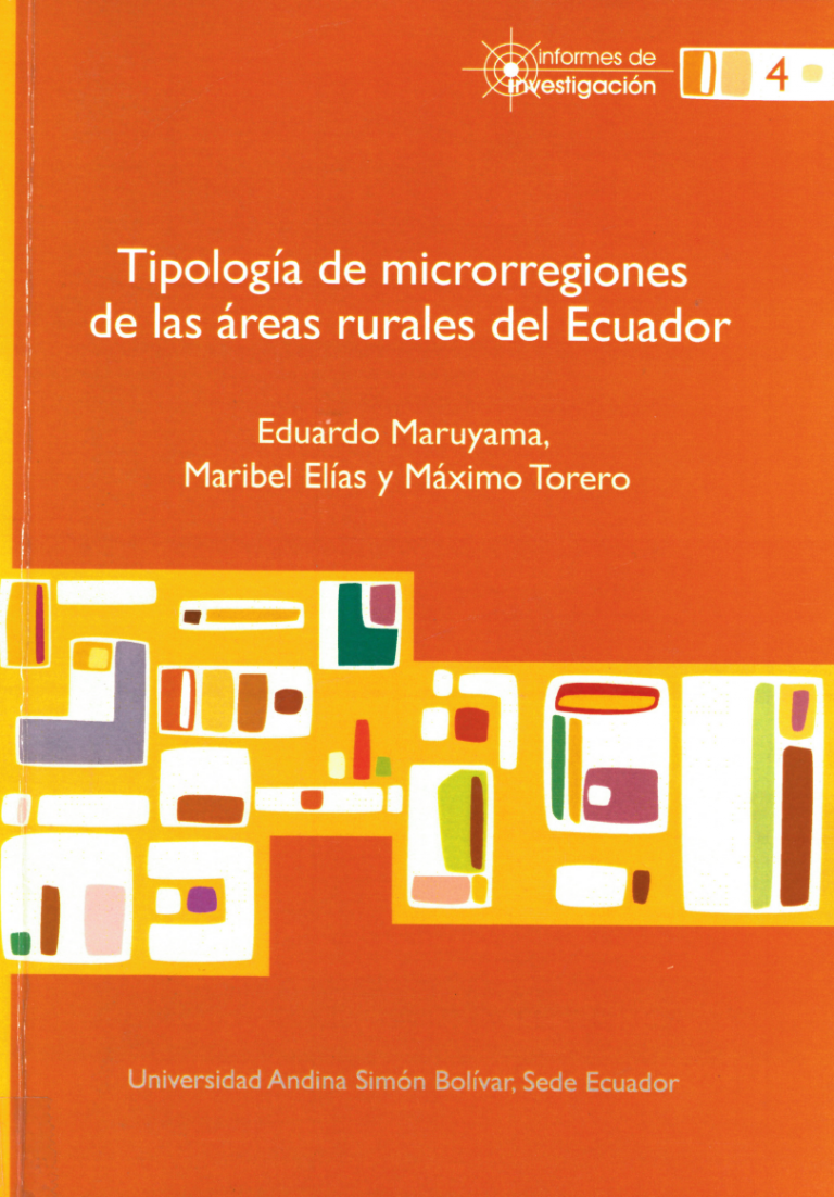 Tipología de microrregiones de las áreas rurales del Ecuador